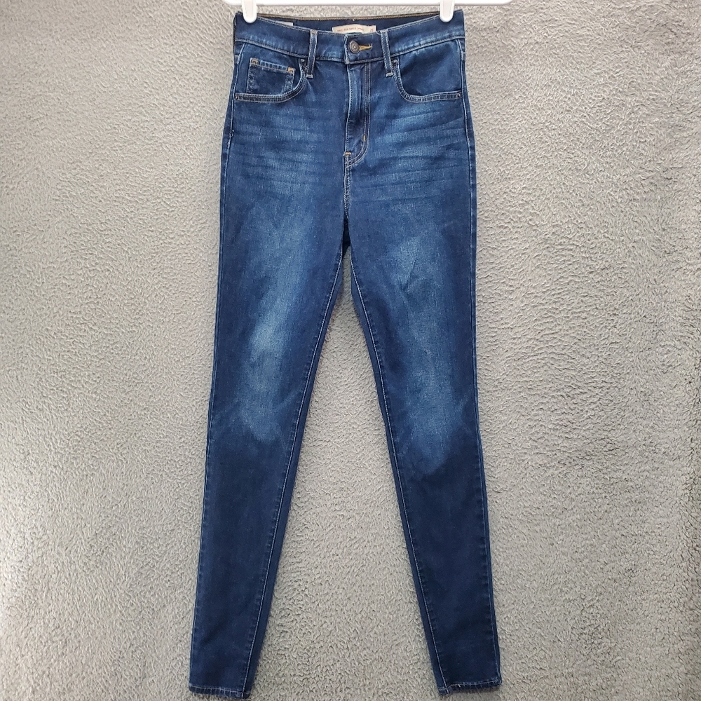 Levis Premium Mile High Super Skinny Jeans Womens Size 25x30 Big E